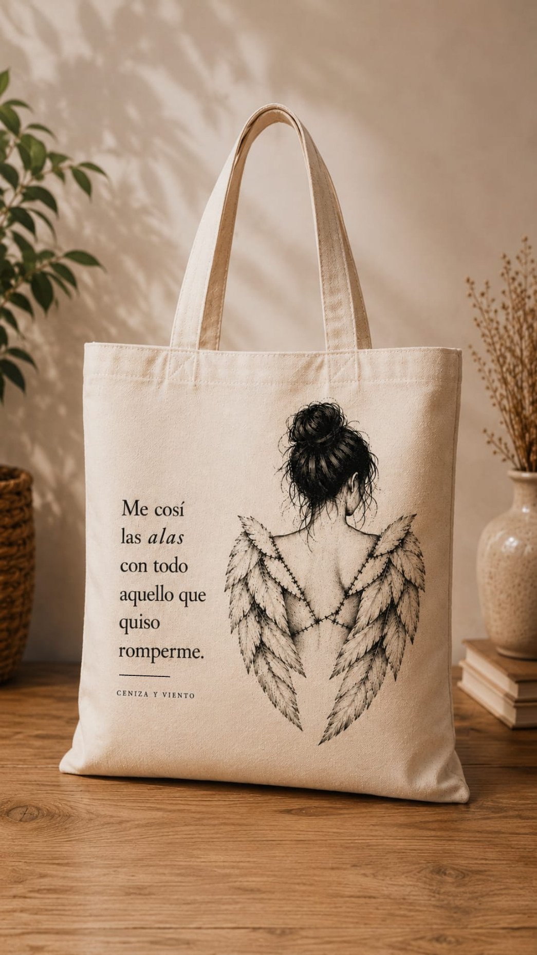 Tote Bag Versos para llevar Ceniza y Viento