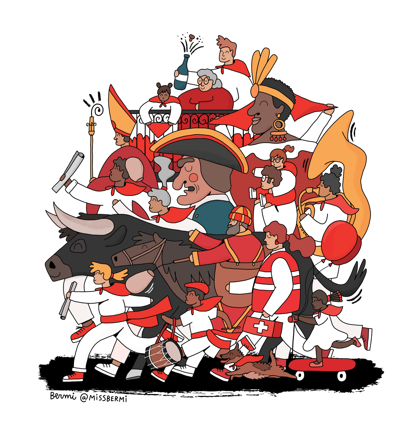 ¡A toda fiesta! - Camiseta San Fermín 2025