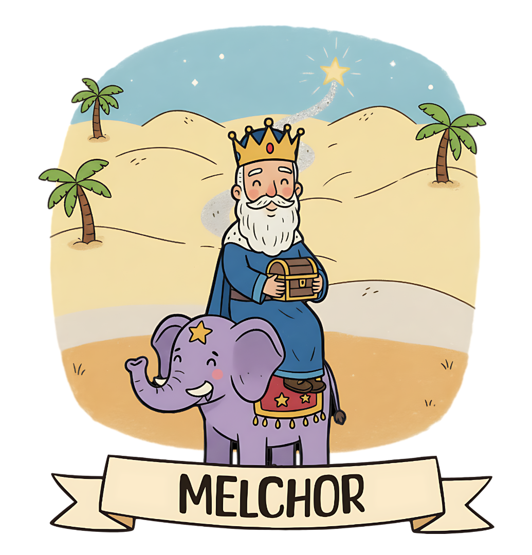 Melchor Camiseta Reyes Magos - Navidad