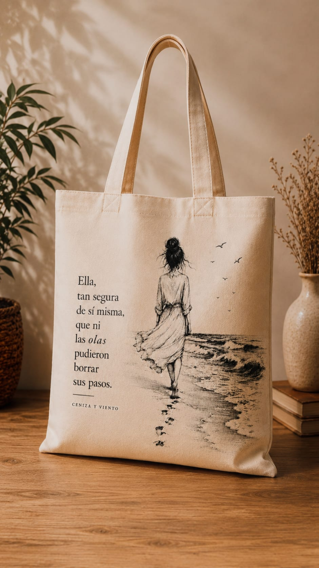 Tote Bag Versos para llevar Ceniza y Viento