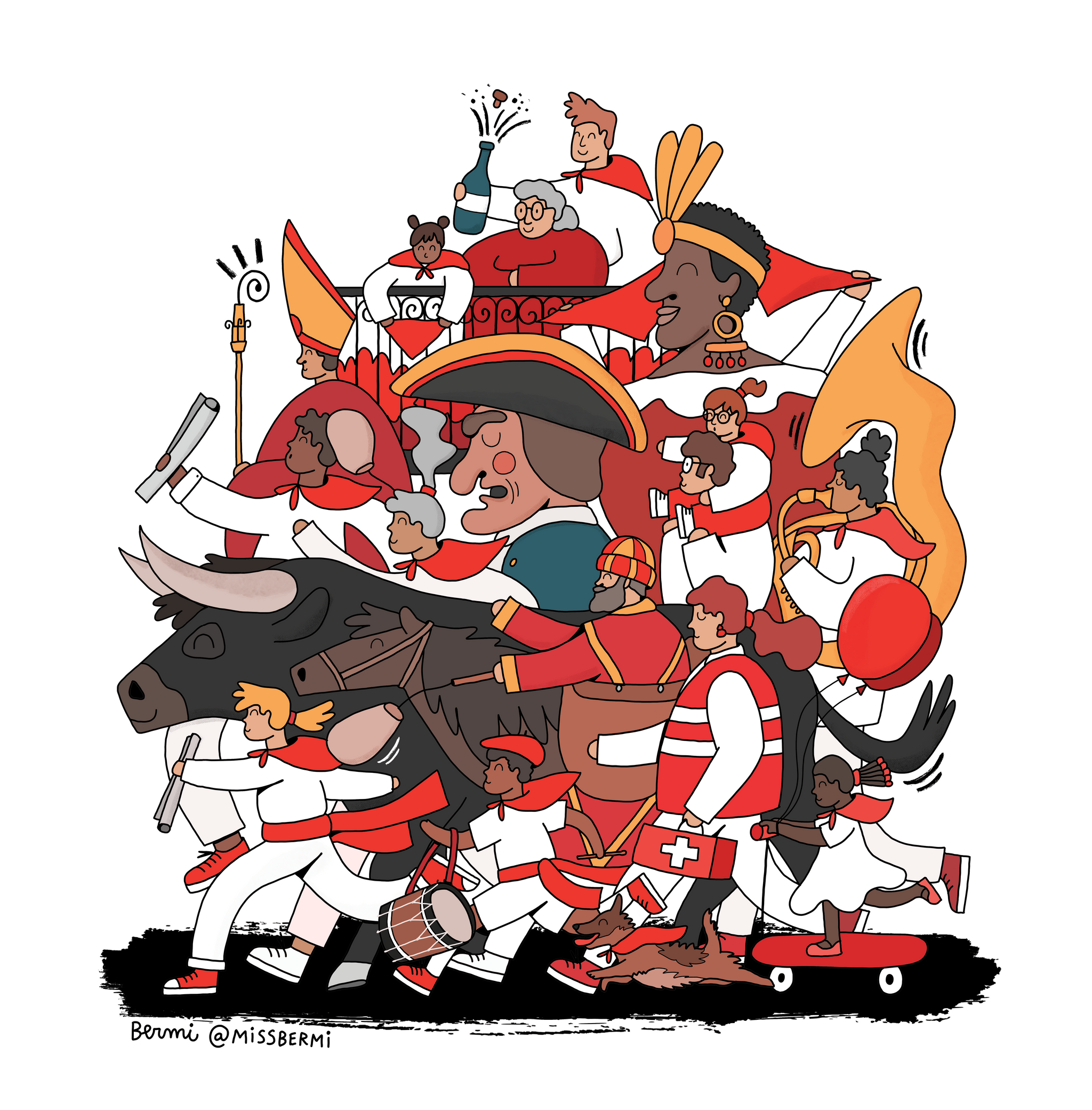 ¡A toda fiesta! - Camiseta San Fermín 2025