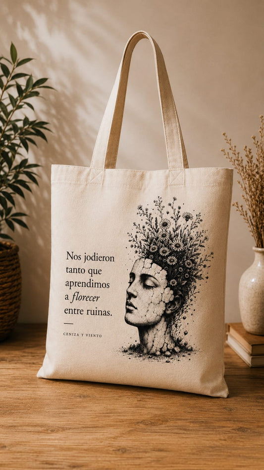 Tote Bag Versos para llevar Ceniza y Viento